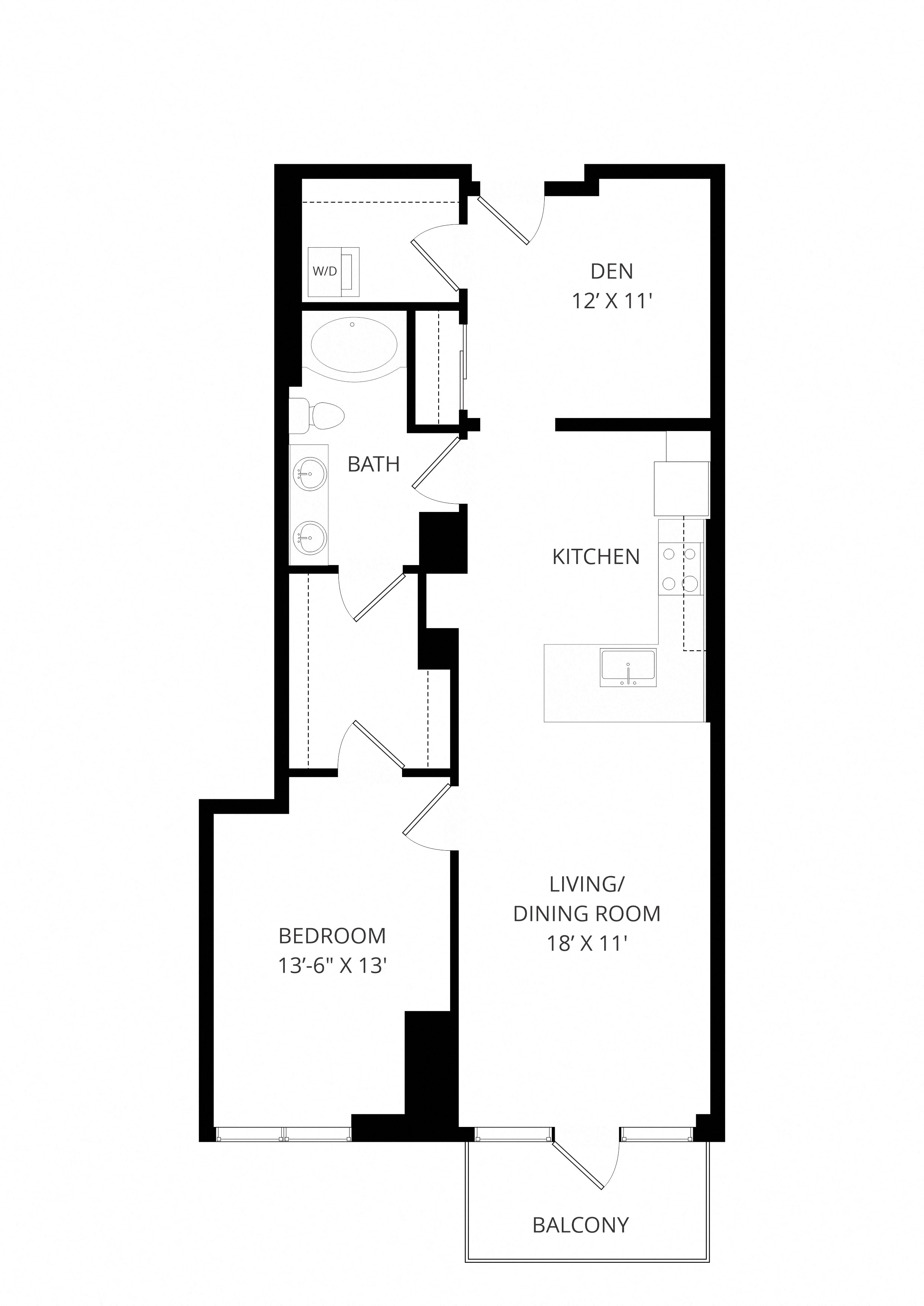 1X1d B16 floor plan
